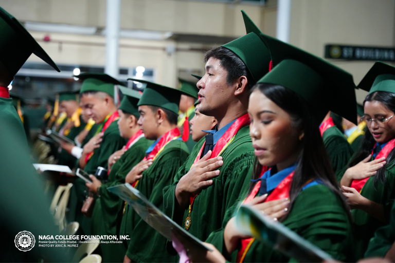 Graduand from the CCJE takes oath during the Commencement Exercises